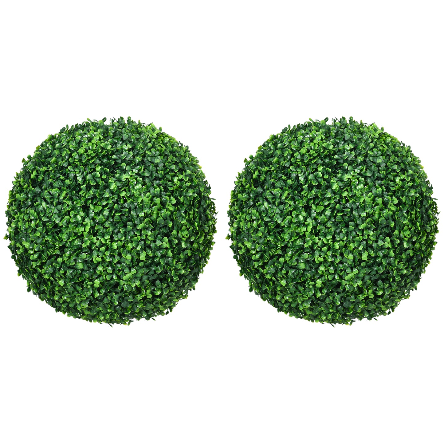 Set of Two Artificial Boxwood Balls Plants - Green
