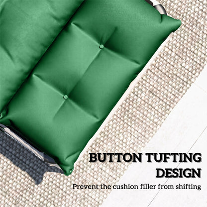 Set of Two 190 x 56cm Sun Lounger Cushions - Green
