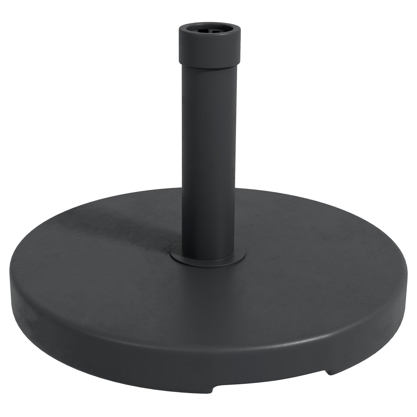 15kg Concrete Umbrella Parasol Base with Rattan Effect 46.5cm Dia Heavy Duty Parasol Stand for Outdoor Patio Umbrella