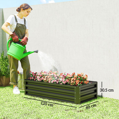 Raised Beds for Garden, Galvanized Outdoor Planters, for Herbs and Vegetables, Use for Patio, Backyard, Balcony, Grey