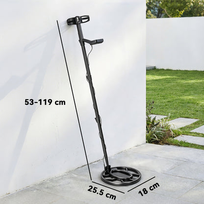 Metal Detector for Adults, IP68 Waterproof Search Coil with LCD Display, 5 Modes Gold Detector with Carry Bag, Shovel