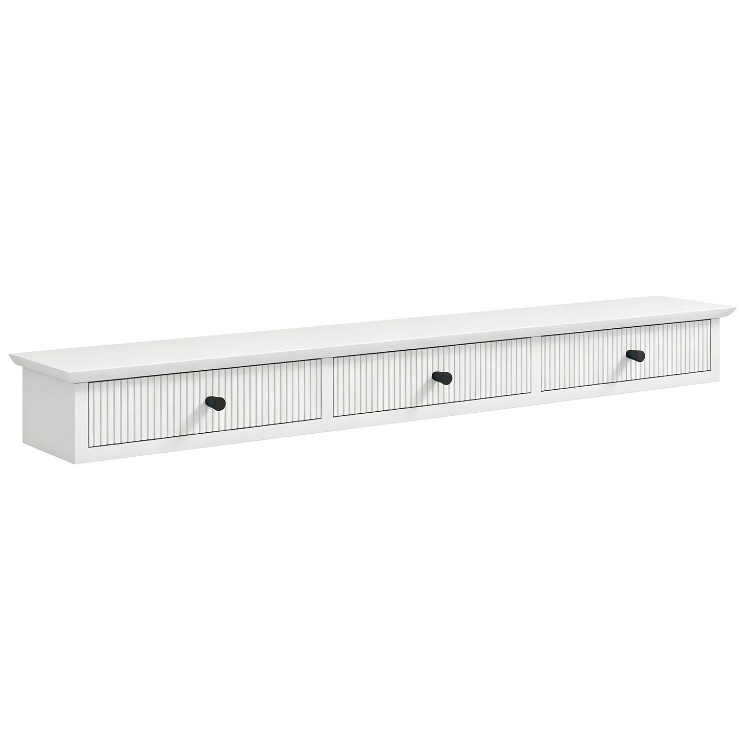 Shelf Wall-Mounted Storage Shelf Shelving Unit MDF 93 x 15 x 10 cm Entryway Kitchen Living Room, White