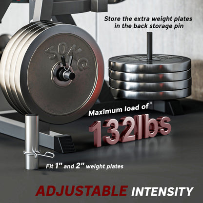 Seated Leg Extension and Curl Machine, Adjustable Leg Raise Machine and Curl Machine with Plate Loaded for Hip, Thigh