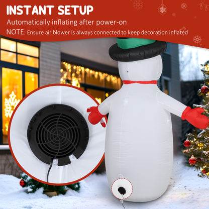 8FT Christmas Inflatable Outdoor Decoration with Dynamic Disco & LED Lights