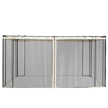 352 x 207cm Universal Replacement Mesh Sidewall Netting for Patio Gazebos and Canopy Tents, (Sidewall Only) Beige