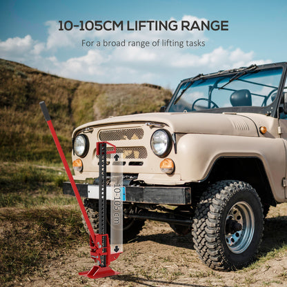 3 Tonne Farm Jack, 48" High Lift Jack for 4x4 Tractors Trucks Agricultural Lifting, Red