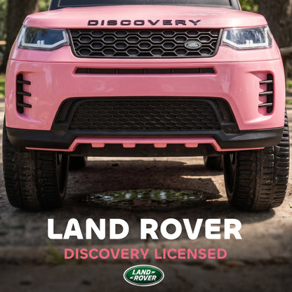 Land Rover Discovery Licensed Baby Push Car, 2-in-1 Ride on Car with Push Handle and Safety Guardrail, Pink
