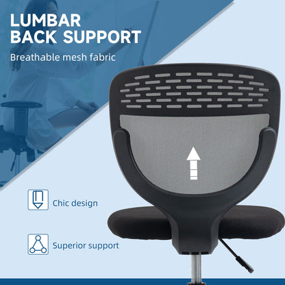 Drafting Chair, Swivel Office Draughtsman Chair, Mesh Standing Desk Chair with Adjustable Foot Ring, Armless, Grey