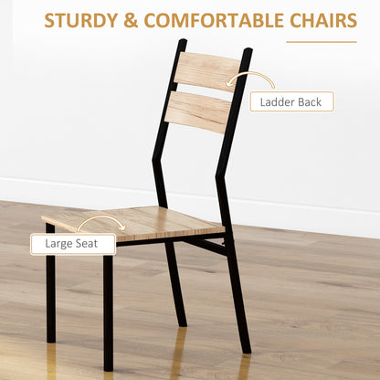 Compact 3-Piece Dining Set – Light Wood