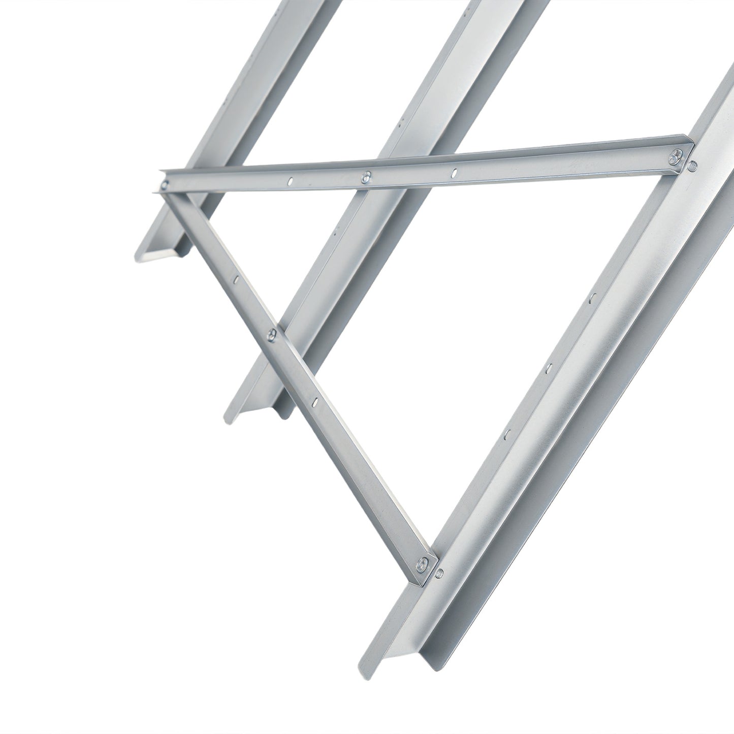 Portable Sawhorse Heavy Duty Steel Adjustable Work Support, Foldable Sawhorse Stand 100 kg Weight Capacity, Silver Tone