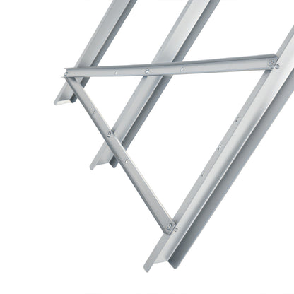Portable Sawhorse Heavy Duty Steel Adjustable Work Support, Foldable Sawhorse Stand 100 kg Weight Capacity, Silver Tone