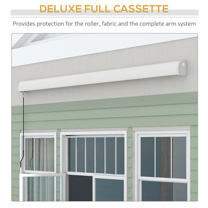 4 x 3(m) Electric Retractable Awning with Remote Controller, Aluminium Frame Sun Canopies for Patio Door Window