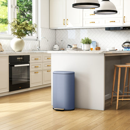30 L Modern Curved Kitchen Bin - Grey