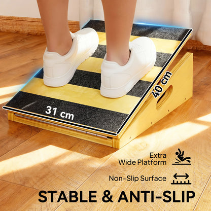 Portable Slant Board, Adjustable Incline Board Calf Stretcher with Extra Side-Handle Design for Home Gym