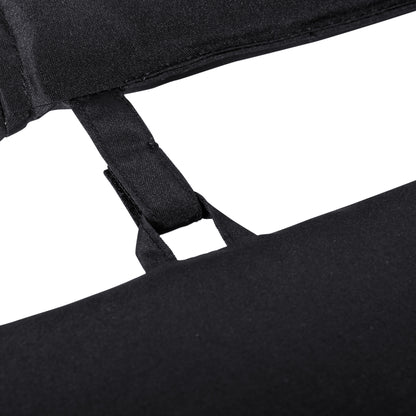 Garden Sun Lounger Cushion Replacement Soft Sunbed Reclining Chair Relaxer Pad with Pillow, Cushion ONLY - Black