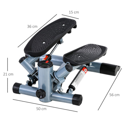 Mini Stepper Step Machine with Resistance Bands and Cushion Mat for Leg Arm Full Body Training Fitness Stair Stepper
