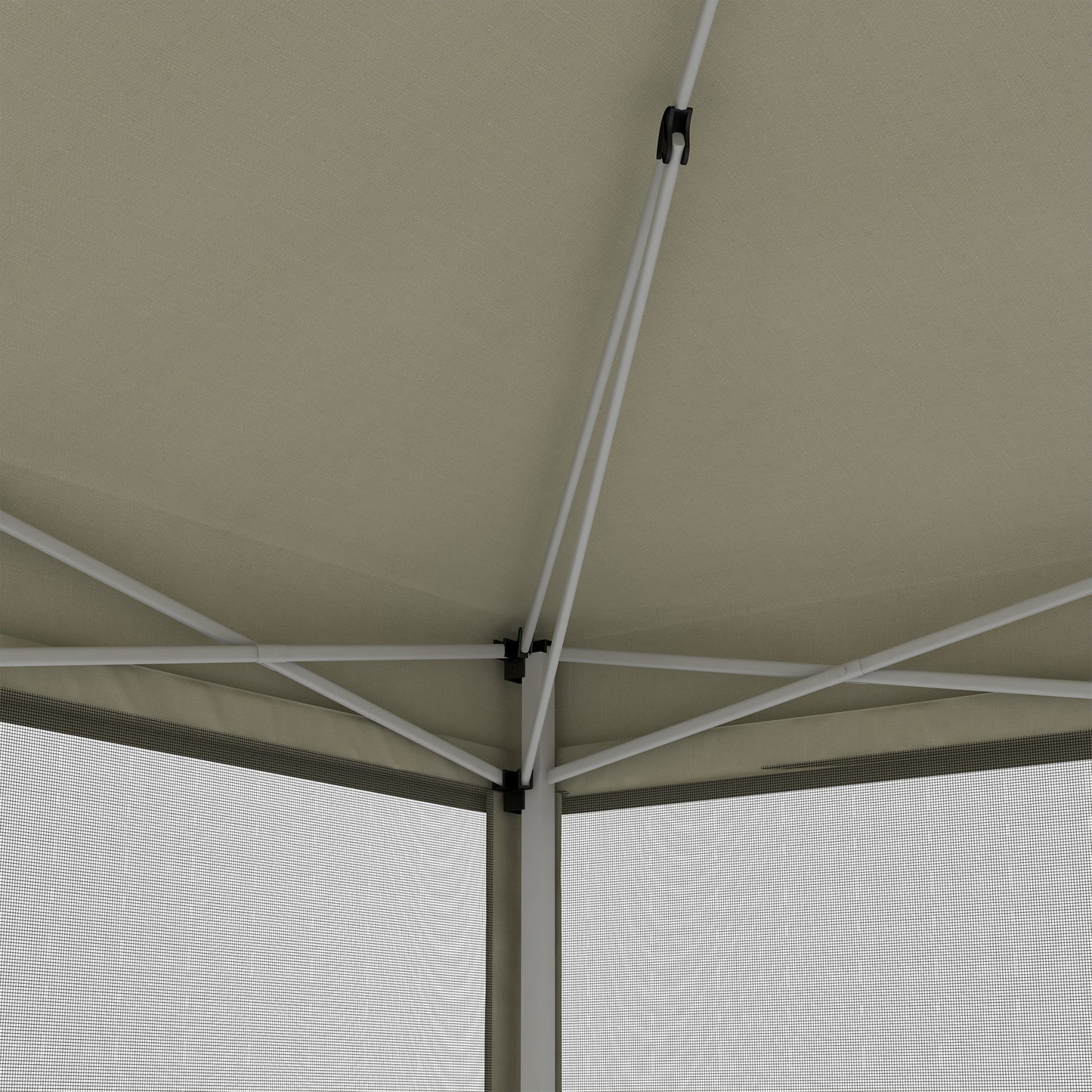 3 x 3(m) Pop Up Gazebo with 4 Mesh Sides and Carry Bag, Height Adjustable Party Canopy Tent, Portable Garden Outdoor