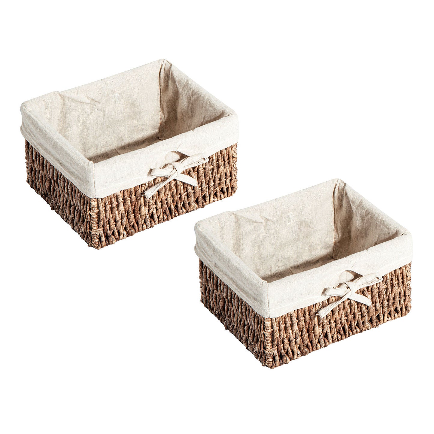 Entryway Coat Rack Wall Mounted Shelf w/ 2 Corn Husk Baskets and Hooks, Brown