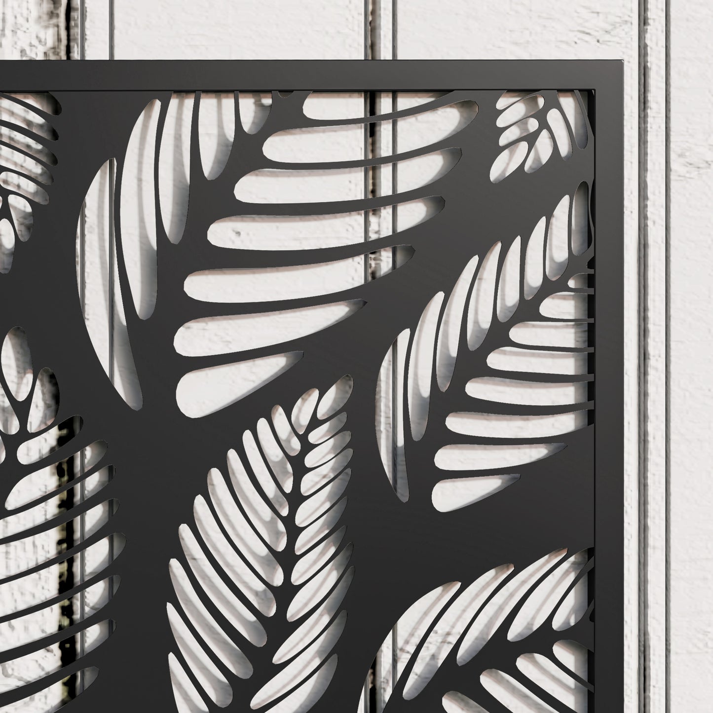 Outdoor Metal Planter, with Back Trellis - Black