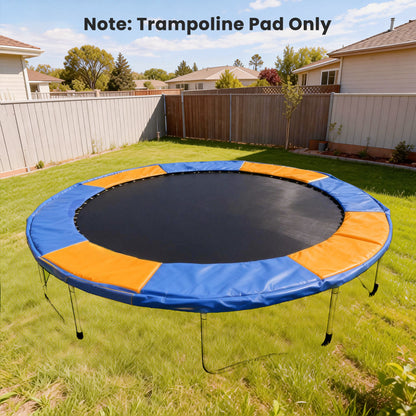 8FT Trampoline Spring Cover, Plastic Trampoline Pad Replacement Safety Guard, Yellow and Blue