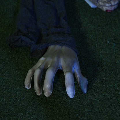 5.2ft Life Size Outdoor Halloween Decoration Crawling Zombie, Animated Prop Decor with Sound and Motion Activated