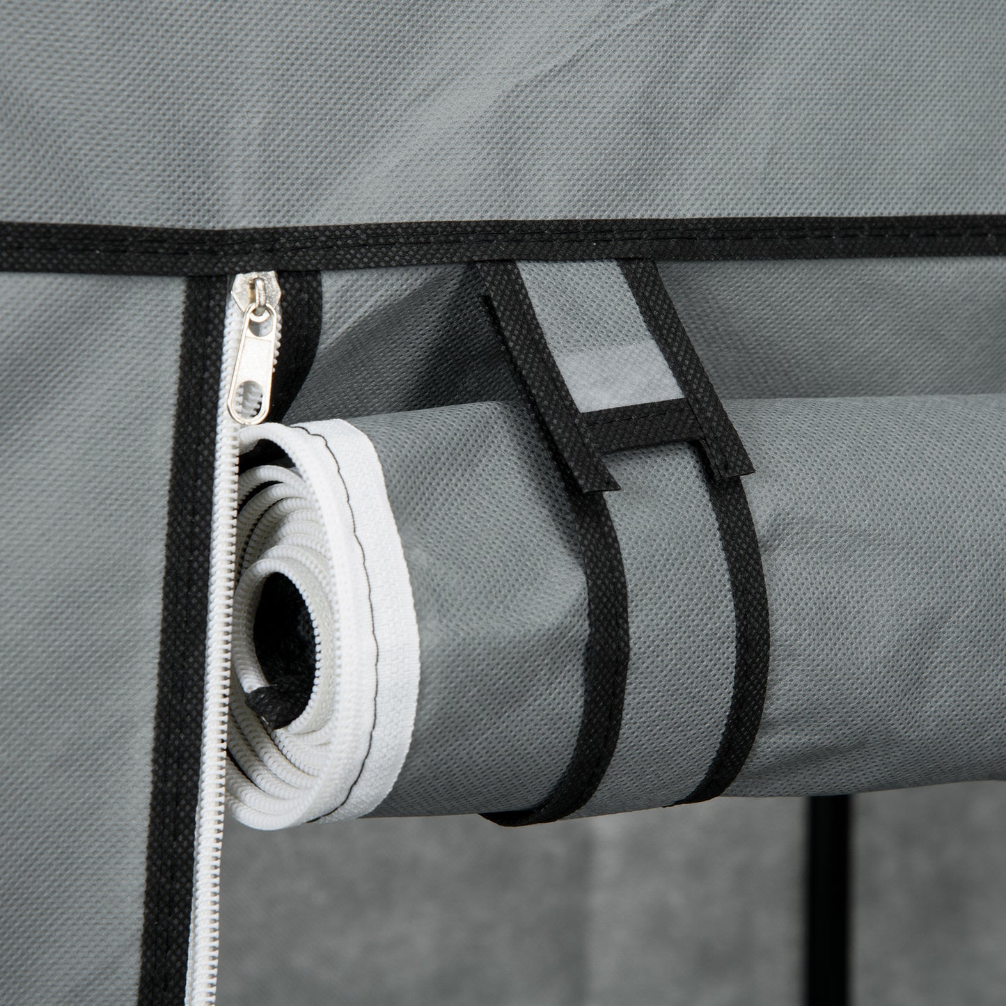 Fabric Wardrobe, Portable Wardrobe, Clothes Storage Unit with 5 Compartments, Hanging Rail and 2 Fabric Drawers