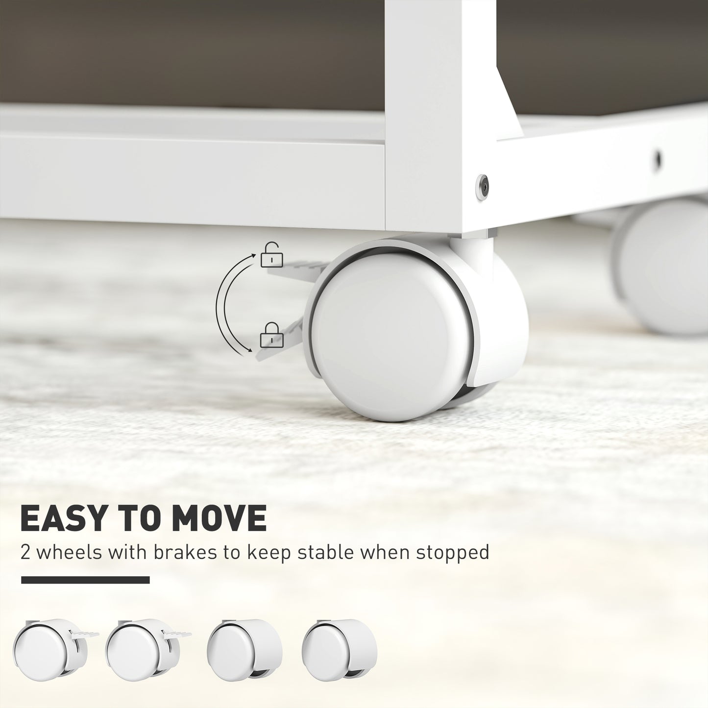 C-Shaped Sofa Side Table, Height Adjustable Overbed Table with Tilting Desktop, Mobile Laptop Desk for Living Room Bedroom