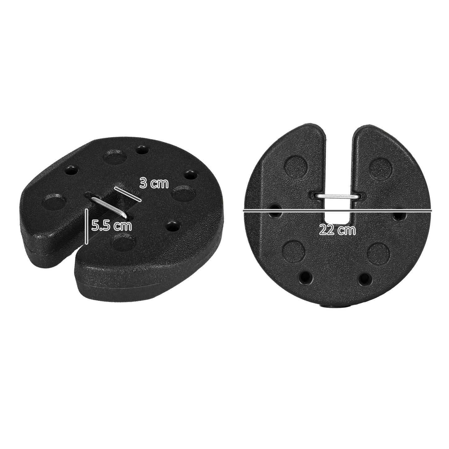 Total 12KG Gazebo Weights Set of 4, Weights for Gazebo Legs with Reinforce Pins and Carry Belt, for Canopies Tents