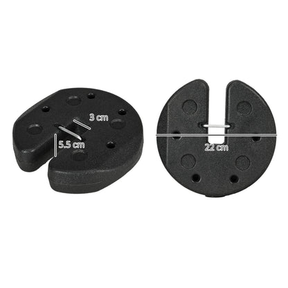 Total 12KG Gazebo Weights Set of 4, Weights for Gazebo Legs with Reinforce Pins and Carry Belt, for Canopies Tents
