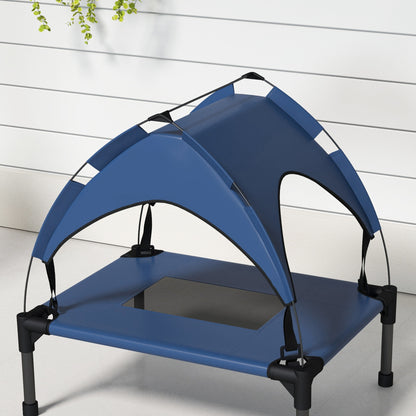 Cooling Raised Pet Bed w/ Washable Breathable Mesh, for Mini Small Dogs, 61 x 46 x 63cm - Dark Blue