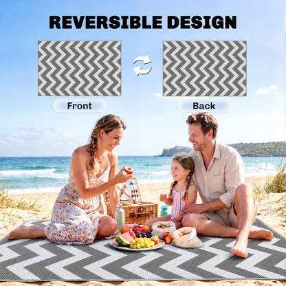 Outdoor Rug Reversible Mat Plastic Straw Rug Portable RV Camping Mat for Garden Deck Picnic Indoor, 121 x 182 cm (4 x 6 ft)