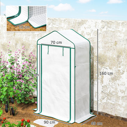 Four-Tier Mini Greenhouse, with Reinforced Plastic Cover