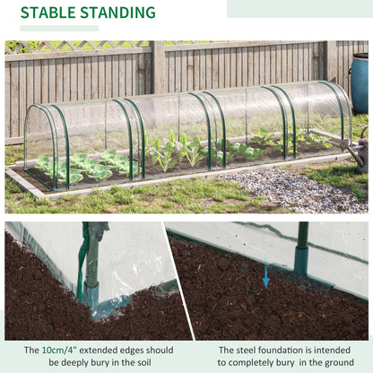 395 x 100 cm Low Tunnel Greenhouse - Clear