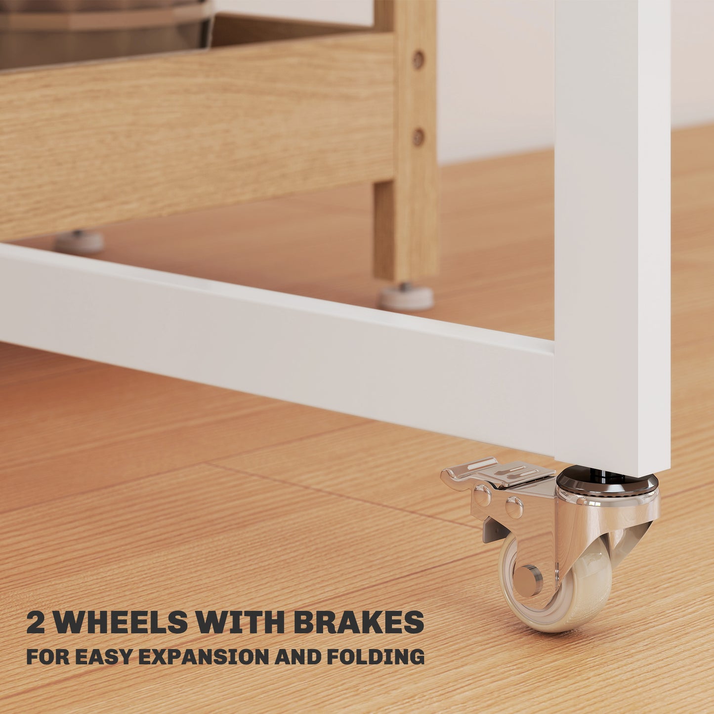 Four-Person Drop Leaf Table - Natural Wood-Effect