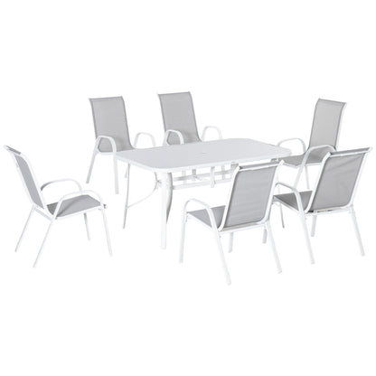 Seven-Piece Outdoor Dining Set - Grey