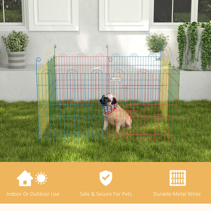 Pet Playpen Crate, with Eight Panels, Door, for Indoors and Outdoors, 60H x Φ156cm