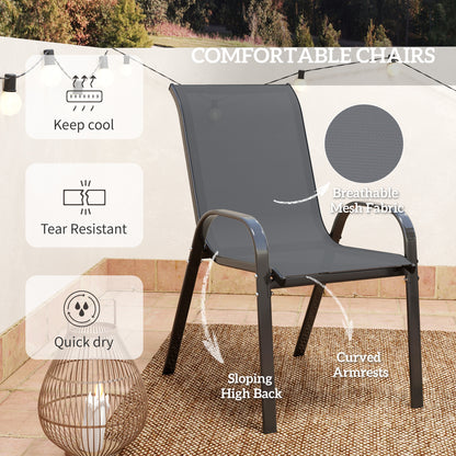 Three-Piece Outdoor Garden Set - Grey