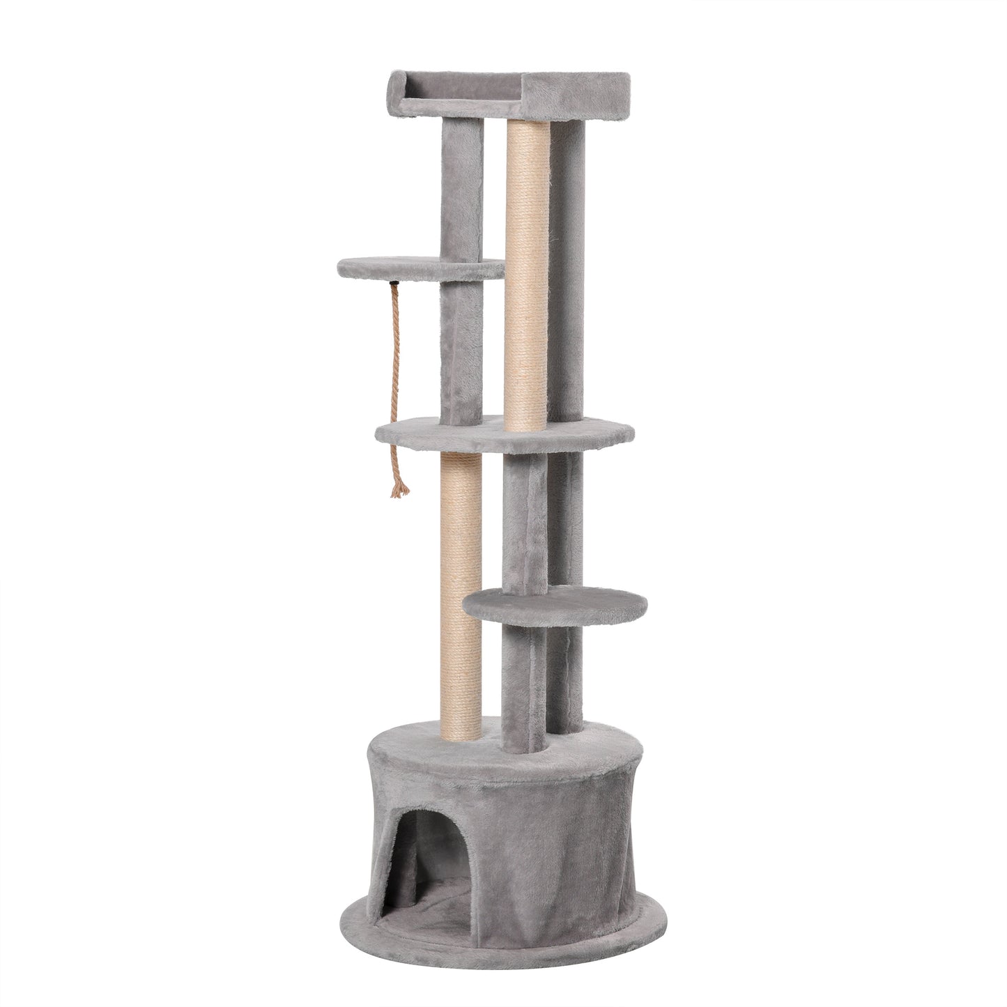 Cat Tree for Indoor Cats Kitten Tower Multi-level Activity Centre Pet Furniture with Scratching Post Condo Hanging Ropes Plus