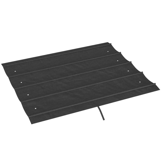 Pergola Cover Roof, 2.86 x 2.45 m Retractable Sun Shade Top for 3 x 2m Pergola Frame, UV30+ Protected, Dark Grey
