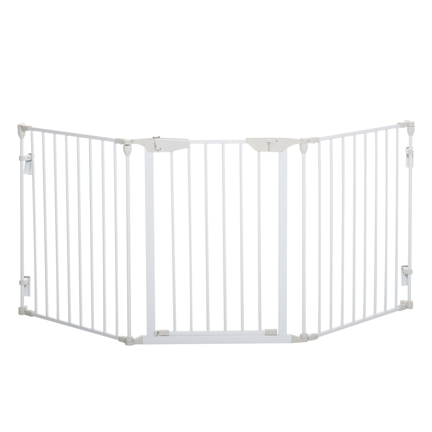 Pet Safety Gate, 3 Panels Playpen Fireplace, Foldable Metal Fence, Stair Barrier, Room Divider