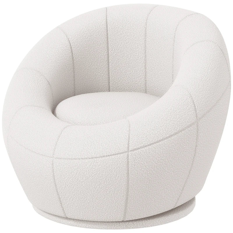 Single Modern Upholstered Accent Swivel Armchair