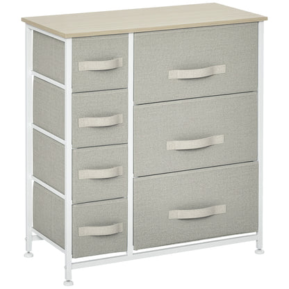 Chest of Drawers with 7 Drawers, Fabric Drawers with Large Storage Space, Drawers Dresser with Metal Frame