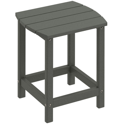 Outdoor Side Table, Garden Coffee Table, All-Weather Adirondack Side Table for Garden, Beach, Indoor Outdoor, Grey