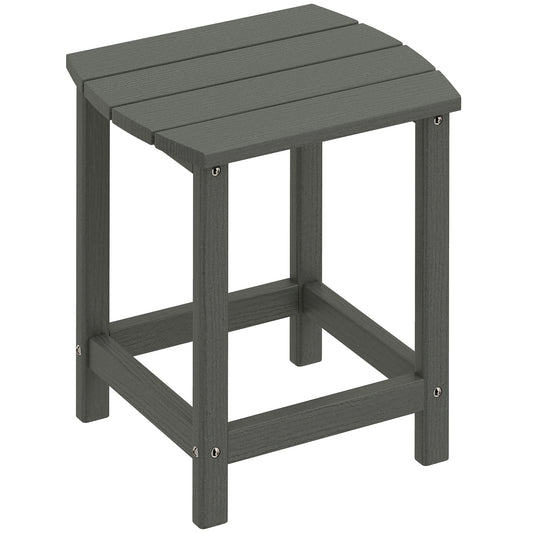 Outdoor Side Table, Garden Coffee Table, All-Weather Adirondack Side Table for Garden, Beach, Indoor Outdoor, Grey