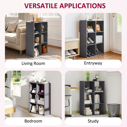 6-Cube Bookshelf - Grey