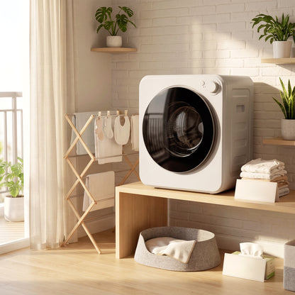 4kg Front Load Laundry Dryer, Portable Clothes Dryer with 2 Power Modes, 400W/800W, White