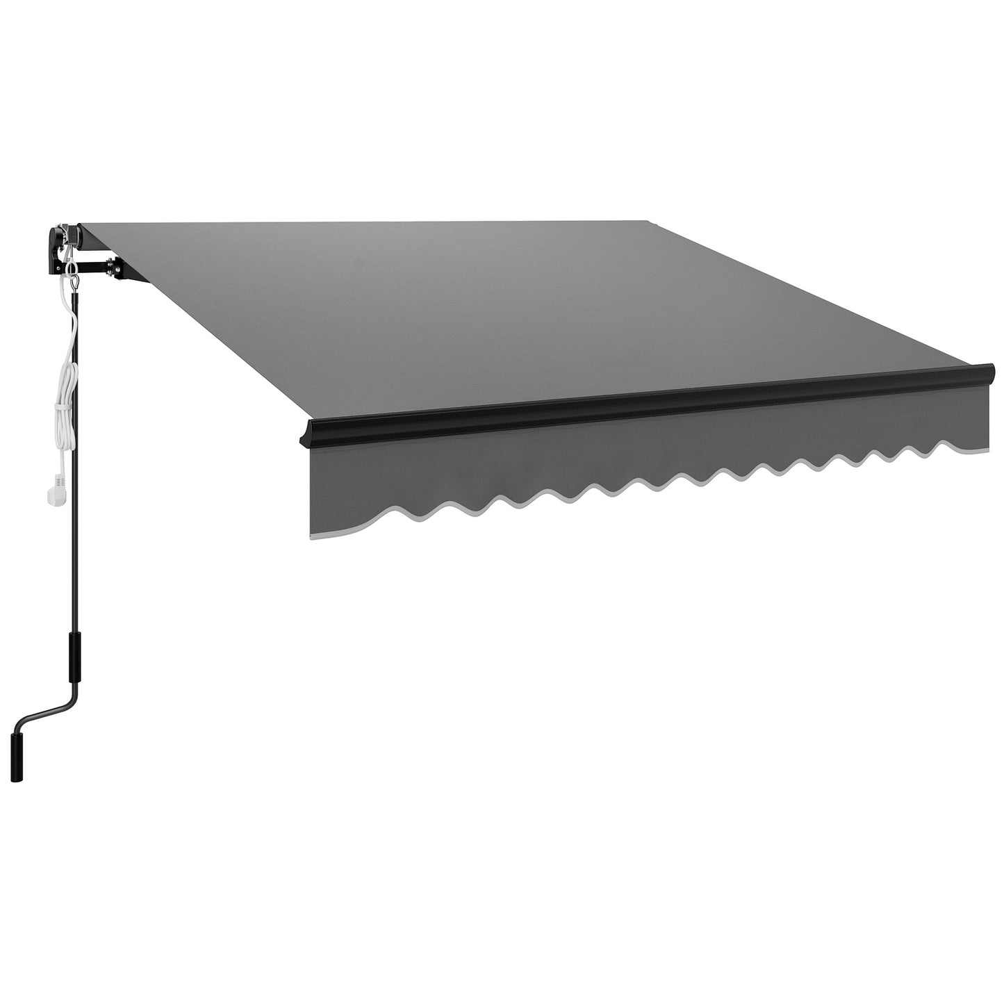 2.5 x 2m Electric Awning with LED Light and Remote Controller, Aluminium Frame DIY Retractable Awning