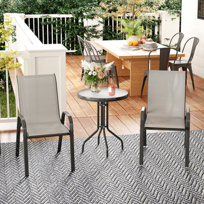 Three-Piece Outdoor Garden Set - Light Grey