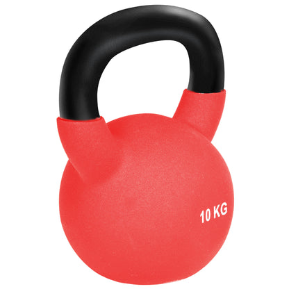 Kettlebell, 10kg Kettle Bell with Non-Slip Handle for Home Gym Weight Lifting and Strength Training, Red