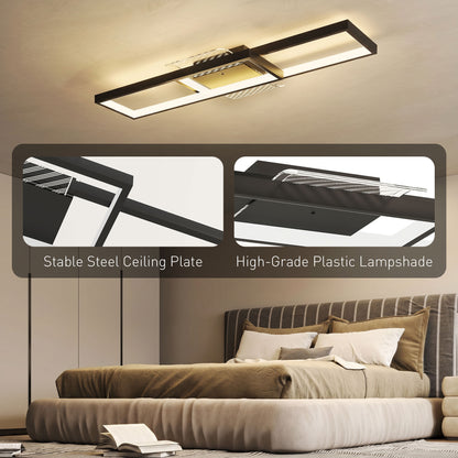 LED Ceiling Light, Modern Dimmable Ceiling Light with Wall Switch & Remote Control